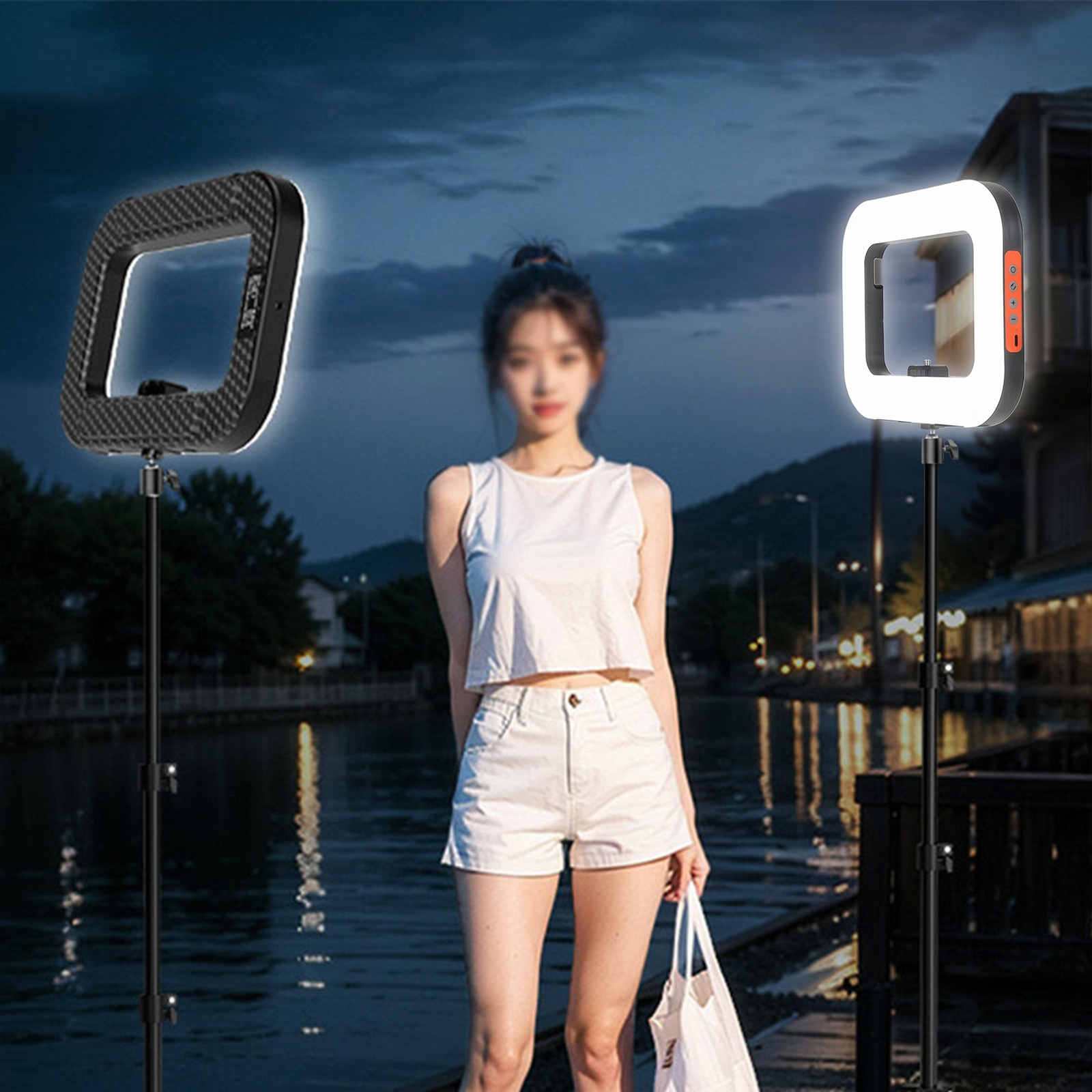 Luz de selfie portátil, multif - Photography Lighting Handheld avaliação e preço